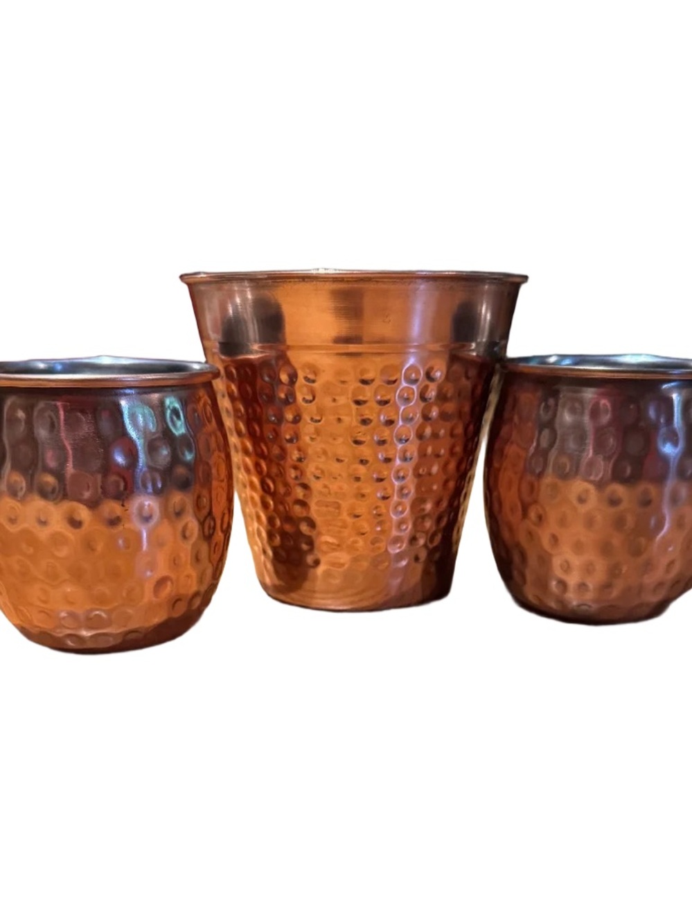Hammered Copper Drinkware Set - Copper Finish
